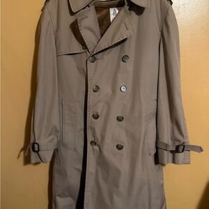 London Fog Men's Classic Trench Coat - Tan 38us removable fur sendoff